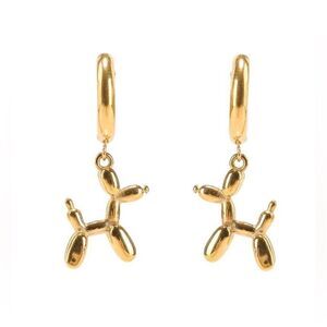 Dog hoop earrings #727